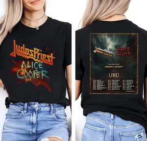 Judas Priest And Alice Cooper North American Tour Date 2025 Double-Sided T-Shirt - Bild 1 von 5