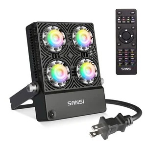SANSI LED Floodlight RGB 30W=200W Muticolor Outdoor Tree Decoration Area Light - Picture 1 of 10
