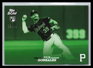 2024 Topps Black & White 38 Nick Gonzales Pirates RC Green /99 - Picture 1 of 2