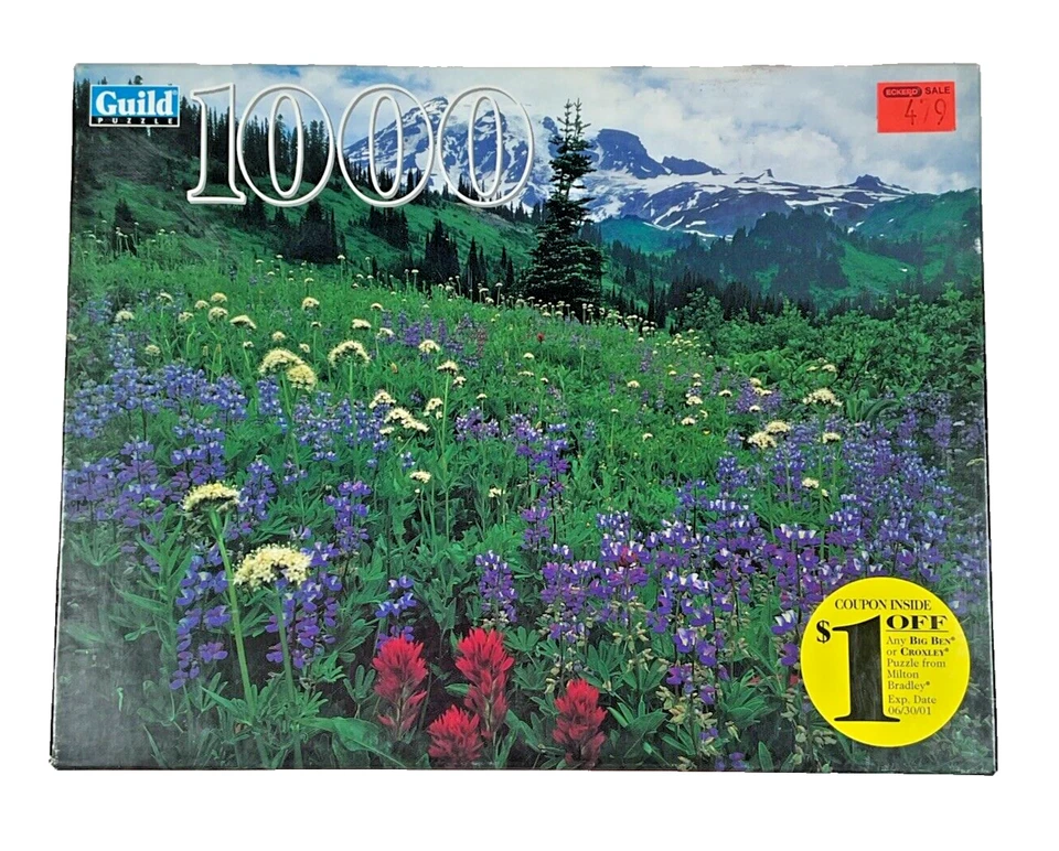 Rompecabezas de 1000 piezas Guild 1999 vintage Paradise Park Mount Rainer, WA nuevo sellado Foto 1 de 4