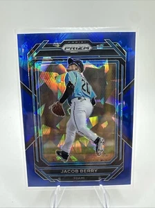 2023 Panini Prizm Blue Cracked Ice #18 Jacob Berry Pre Rookie RC SP - Picture 1 of 2