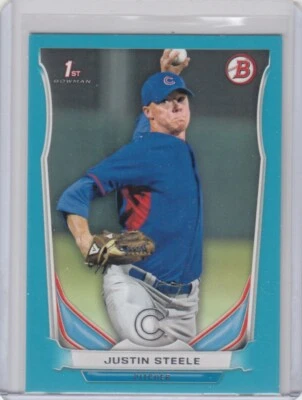 2014 Bowman Draft Picks Blue Border Parallel /399 JUSTIN STEELE #DP120 Cubs - Image 1 of 2