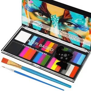 Kinderschminke 10 Farben Gesichtsfarbe Kinderschminke Set Mädchen Waschbar Face - Bild 1 von 14