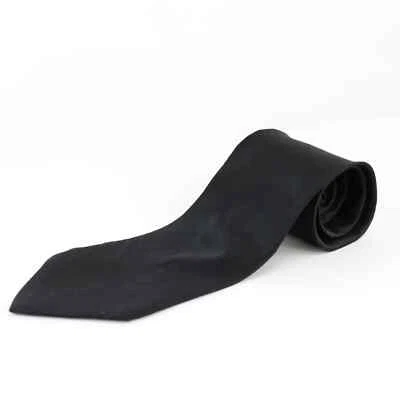 Corbata para hombre Zylos Platinum, George Machado seda negra lisa Foto 1 de 4