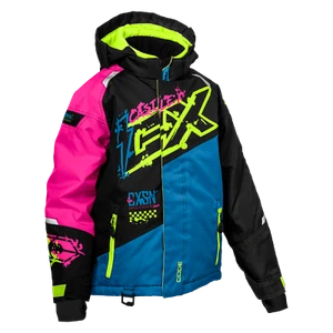 Castle X Code G5 Men's Snowmobile Jacket Blue/Pink Glo/Hi Vis size LG - Picture 1 of 1