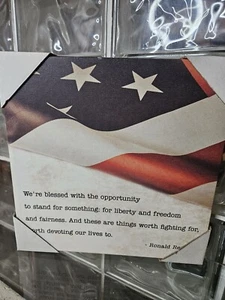Ronald Reagan Quote Canvas American Flag 10 X 10 Photo Picture Patriotic Gift - Picture 1 of 4