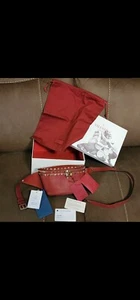 Garavani Valentino Rockstud Grainy Calfskin Leather Belt Bag Original pictures. - Picture 1 of 14