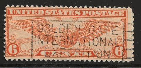 US Scott #C19, Single 1934 Air Mail 6c Used FVF Cover