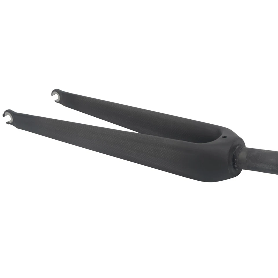 Carbon Fiber Bicycle Fork Straight Tube Rigid Racing Road Bike Forks 700*28C QR - Image 1 of 4