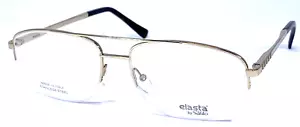 SAFILO ELASTA E7246 NOS Italy Gold Aviator Half Rim 58-17-150 Eyeglasses Frame - Picture 1 of 11