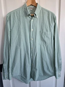 Boden Mens Green White Check Shirt Long Sleeve Button Down Collar Pocket M - Picture 1 of 7