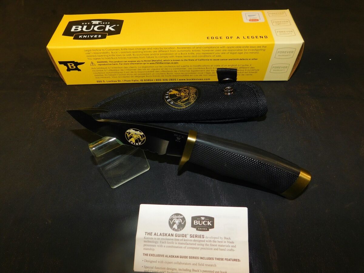 Buck Stainless Steel Blade Rubber Handle Collectible Modern Buck Stainless Steel Blade Rubber Handle Collectible Modern