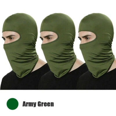 Paquete de 3 mascarillas faciales de pasamontañas finas protección UV esquí sol capucha cubierta para hombres mujeres EE. UU. Foto 1 de 4
