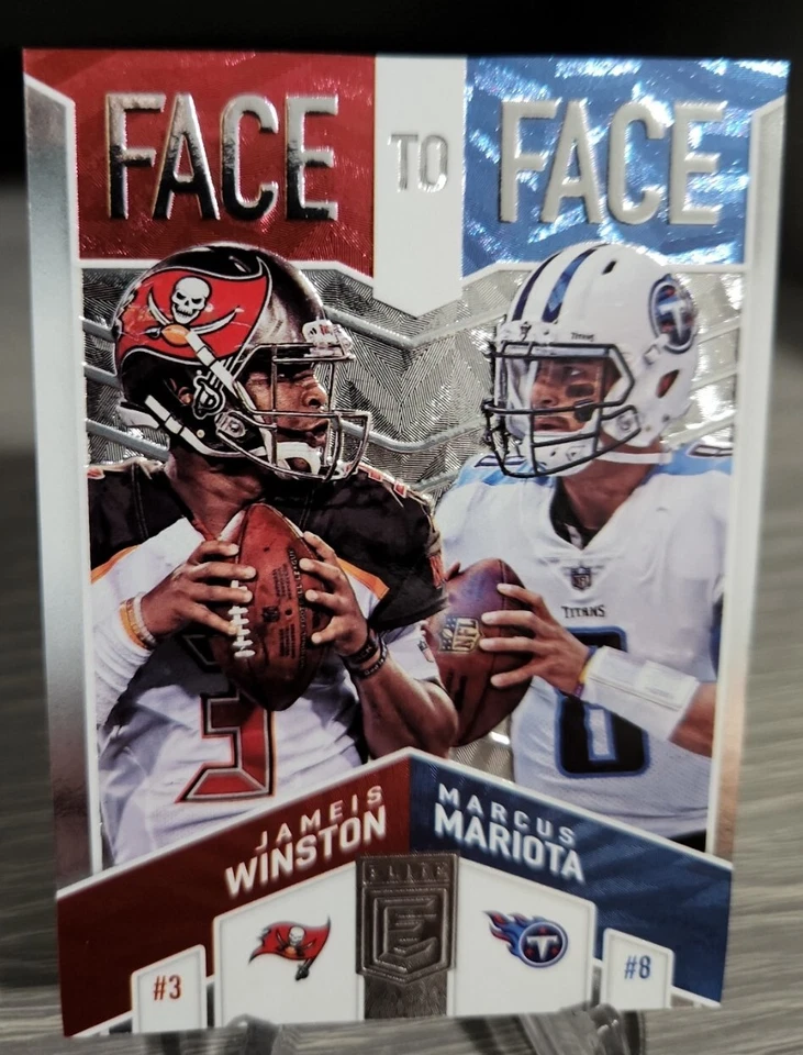 Jameis Winston Marcus Mariota 2018 Donruss Elite Face to Face /299 #9 - Image 1 of 2