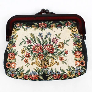 Vintage La Regale Floral Tapestry Design Clutch Purse - Picture 1 of 5