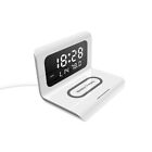 3 in1 LED Electric Alarm Clock Wireless Charger Thermometer Charging Pad Station
