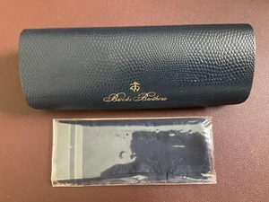 Brooks Brothers Eyeglasses Sunglasses Case Blue Magnetic Logo w/ Cloth - Picture 1 of 2
