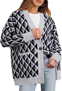 Womens Plus Size Cardigan Sweater V Neck Button Down Oversized Size 16W - Picture 1 of 3