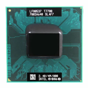 Procesador CPU móvil Intel Core2 Duo T7700 SLA43 SLAF7 Socket P 478 pines 2,4 GHz 4M - Imagen 1 de 3