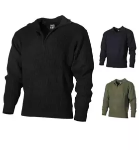 Bundeswehr Marine Pullover Troyer, mit Reißverschluss BW Strickpullover S - 3XL - Bild 1 von 4