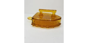Vintage Amber Iron Candy Dish EUC - Picture 1 of 12