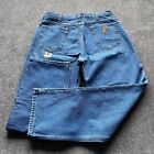 New Carhartt Jeans Mens Size 38X32 Blue Denim Leg Five Pockets Medium Wash Usa
