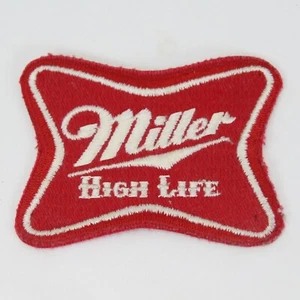 Miller High Life Patch Stickerei rot/weiß Sammlerstück Bier 3" x 2-1/2" - Bild 1 von 3