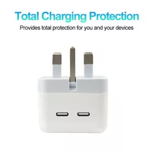 Genuine CE White Wall Charger Plug USB Type-C For Apple iPhone iPad - Picture 1 of 5