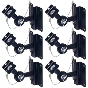 6 Stück Audio Satelliten/Regallautsprecher Wandhalterung verstellbar neigbar - Bild 1 von 2