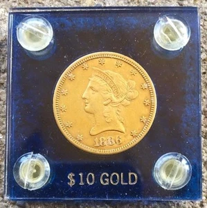 1886-S $10.00 XF / AU LIBERTY HEAD GOLD EAGLE - Picture 1 of 2