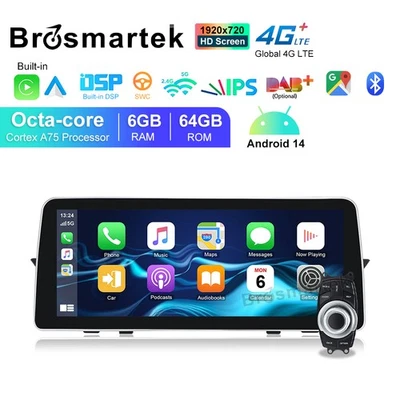 12,3" Android 14 Autoradio Apple CarPlay 64GB DAB+ Für BMW X1 E84 CIC 2009-2015 - Bild 1 von 4
