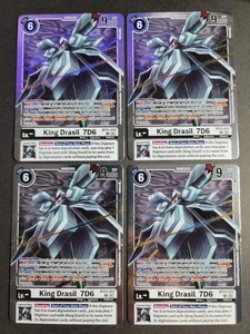 King Drasil_7D6 (X4) BT23-072 Rare Digimon Hackers' Slumber - Picture 1 of 2