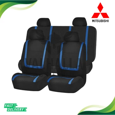 Juego de fundas de asiento con estilo de 9 piezas azul para todos los Mitsubishi Eclipse Foto 1 de 4