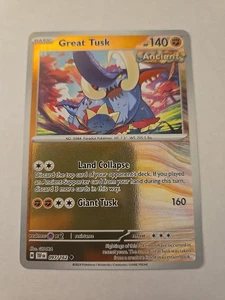Great Tusk 097/162 SV05: Temporal Forces Reverse Holo - Picture 1 of 2
