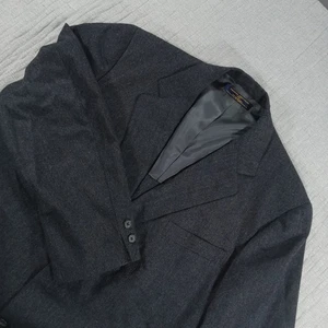 Brooks Brothers 346 Herren 100% Wolle 2-Knopf Blazer Grau Fischgrät • 48L - Bild 1 von 7