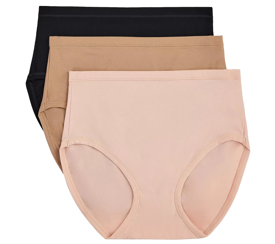 Cuddl Duds~Set 3~Smooth Micro Stretch Hipster Brief~L/XL~Neutrals~A511163 12099 - Image 1 of 1