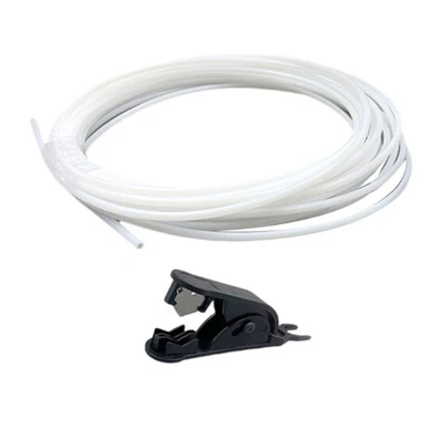 High Temp PTFE Hose with Clamp 10Meters For 3D Printers Flexible Tubing For Lab - Image 1 of 4