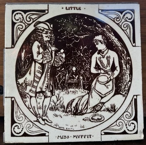 Antique 6 Fireplace Tiles Little - Miss.MVFFIT- Nursery Rhymes - Picture 1 of 12