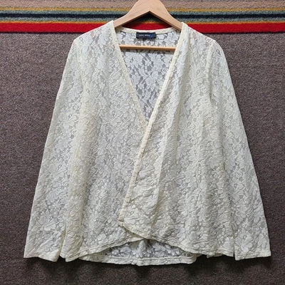 Sheer Lace Open Cardigan Womens Small? Floral Fairy Babydoll Boho Cottagecore - Image 1 of 4