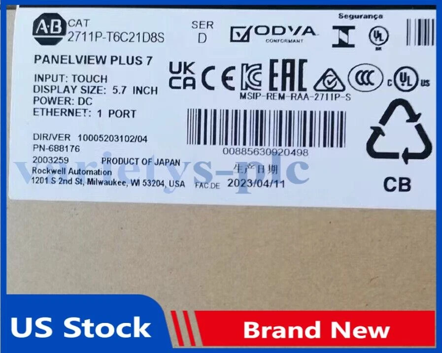 New Sealed Allen-Bradley 2711P-T6C21D8S HMI PanelView Plus 7 Graphic Terminal - Image 1 of 1
