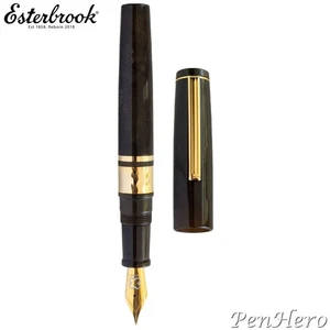 Stylo plume Esterbrook modèle J citrouille latte bordure plaque dorée extra fin - Photo 1/5