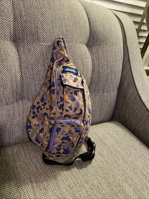 KAVU Rope Sling Bag  Wild Spots Crossbody Backpack Cotton Canvas Mini - Image 1 of 4