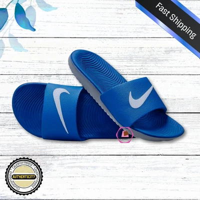 Nike Kawa Niños Slides 6Y Sandalias Azul 819352-400 Para mujeres Adolescentes Juveniles Talla NUEVO Foto 1 de 4