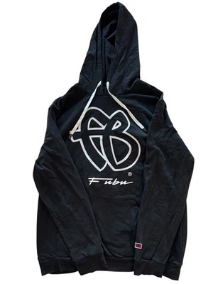 FUBU Black Hoodie Sweatshirt Mens Large Logo Streetwear Hip Hop - Image 1 of 4