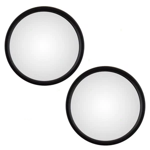 New Pair Set Universal Convex Side Mirror Stainless Steel 5" with Bracket - Picture 1 of 3