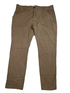 Pantalones chinos elásticos marrón 40x32 Mugsy Belmonts para hombre estilo no. K4PNBG - Imagen 1 de 10