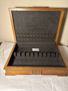 VINTAGE GORHAM SILBERBESTECK TRUHE HOLZ 16,25 x 12 x 3,75 - Pamilla Silbertuch - Bild 1 von 9