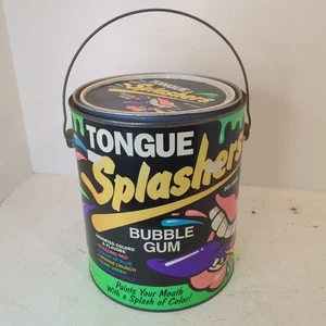 Vintage Zungenspritzer Kaugummi 240 Stück 90er 1 Gallom Farbdose Süßigkeiten - Bild 1 von 17