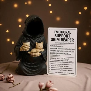 NEW Grim Reaper Emotional Support Figurine Figure, F2B3 - Picture 1 of 16