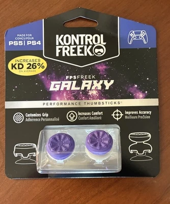 Purple Galaxy Kontrol Freek 1 Mid Rise 1 High Rise PS4/PS5 Controller Thumbstick - Image 1 of 3